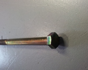 Hexagon head screw M6x70 DIN 931 8.8 yellow zinc